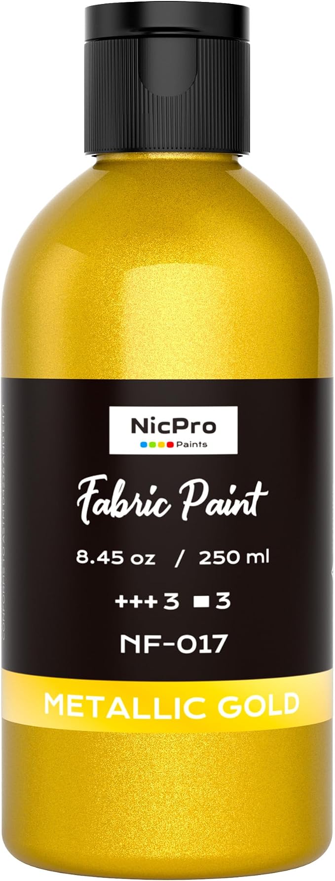 Nicpro Gold Fabric Paint, 8.45 oz Fabric Paint by Nicpro