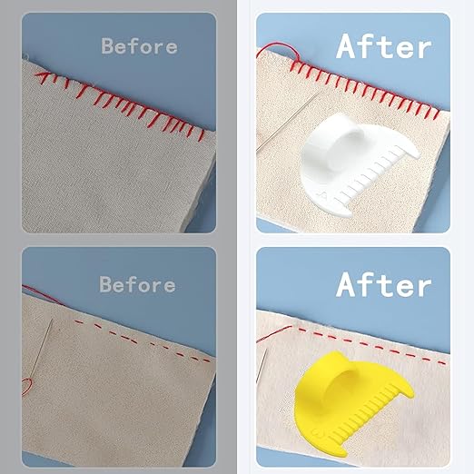 2mm-6mm Seam Guide for Hand Sewing Edge Lockranding Tool 5 PCS Set for Leather/Fabric/Craft Sew, Light Skin
