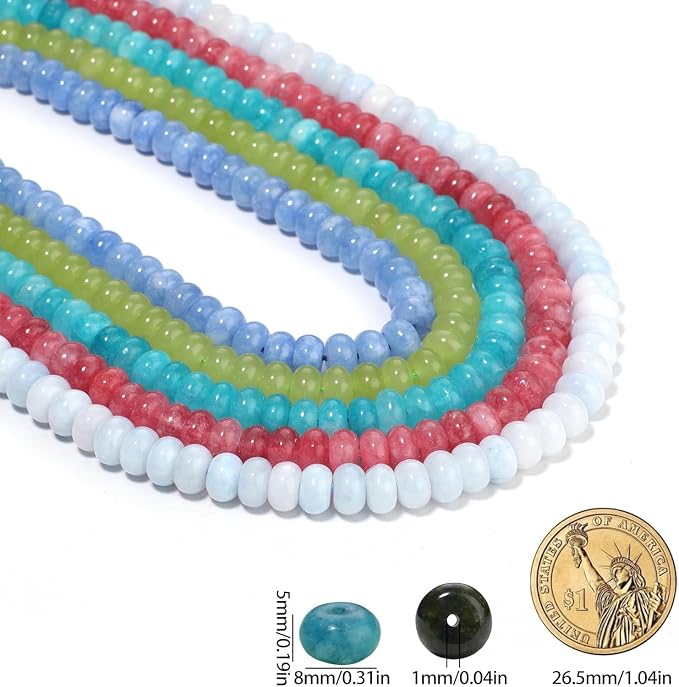 Songxi 5x8mm Natural A+ Morganite Rondelle Beads, Gemstone - Image 5