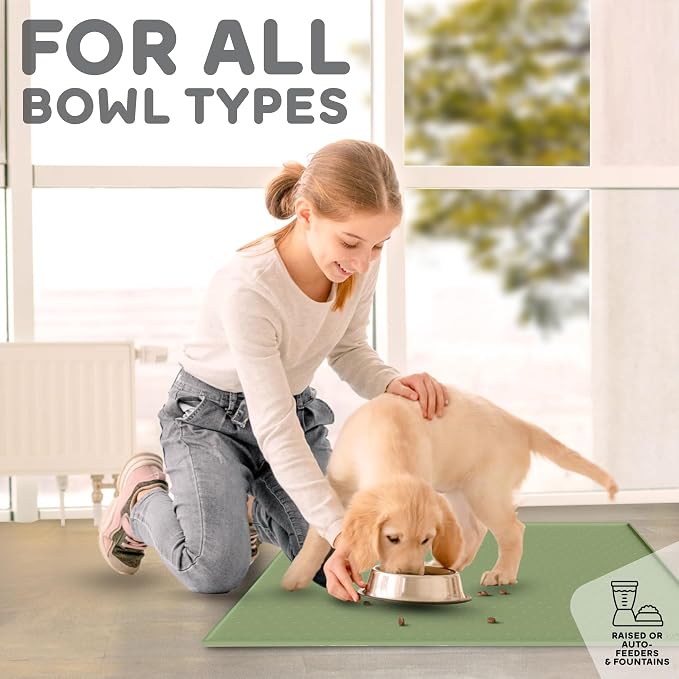 Dog Food Mat - 24x15 Raised Edges Dogs Mat - Image 6
