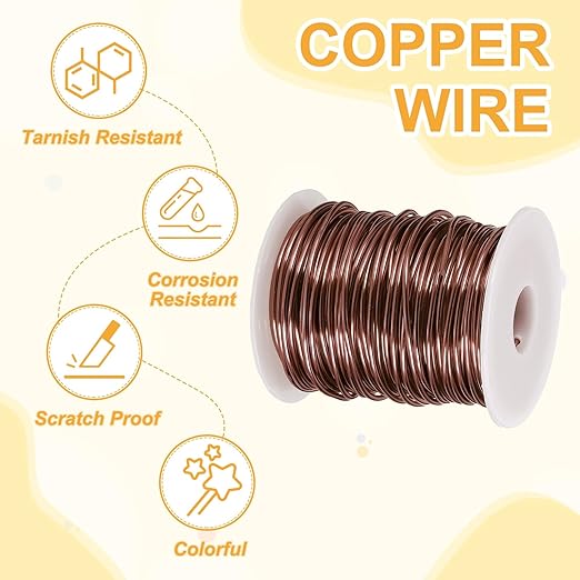 uxcell 12 Gauge / 2mm Anodized Aluminum Wire for Jewelry Craft Making, 102 Feet Bendable Flexible Wire for DIY Home Decor Gardening Sculpture, Bronze