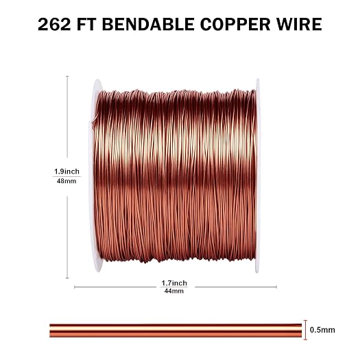 Copper Jewelry Wire Craft 262FT 24 Gauge Metal Wire - Image 2