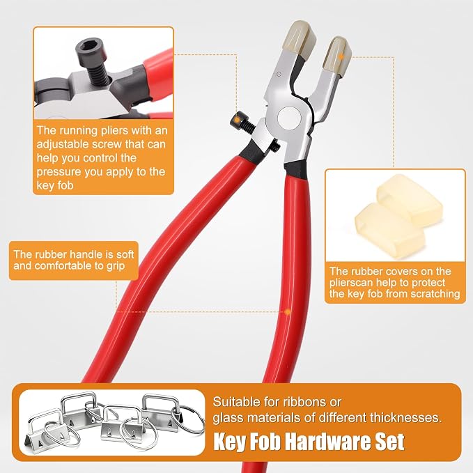 mankk 40PCS 1 inch Key Fob Hardware Set - Image 3