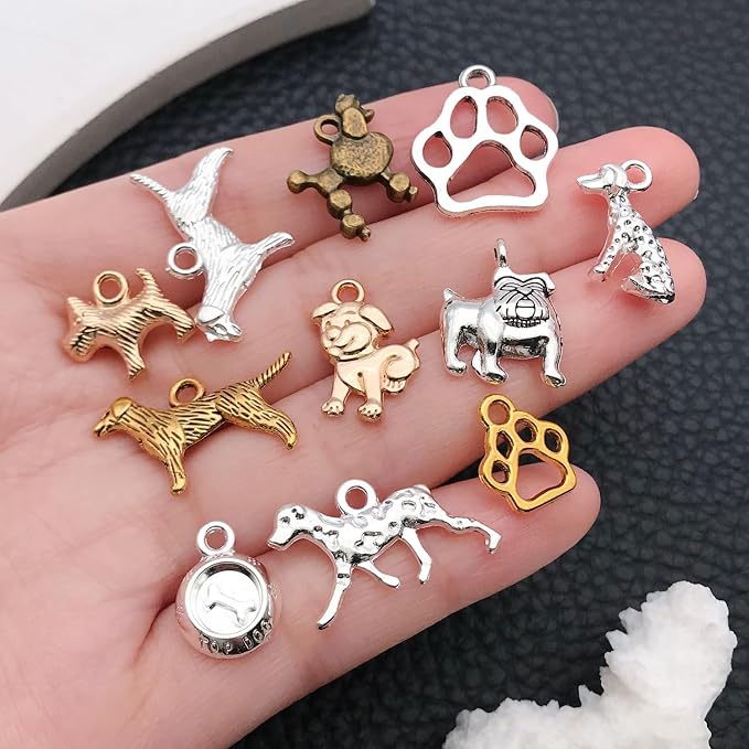 WOCRAFT 100pcs Dogs Charms for Jewelry Making Assorted Jewelry Bangle Bracelet - Image 4