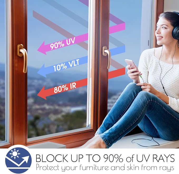 HIDBEA One Way Window Film Daytime Privacy Window Tint - Image 3