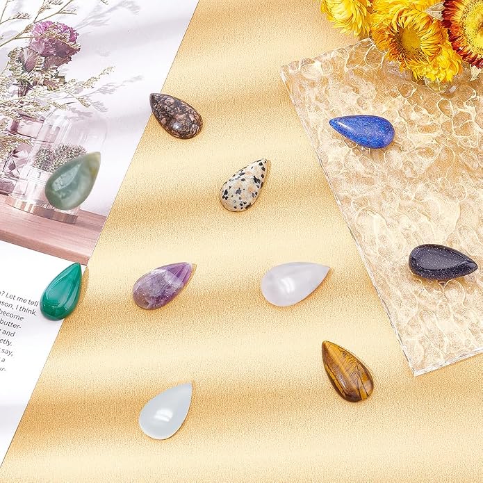 PH PandaHall Teardrop Shaped Natural Gemstone Cabochons - Image 4