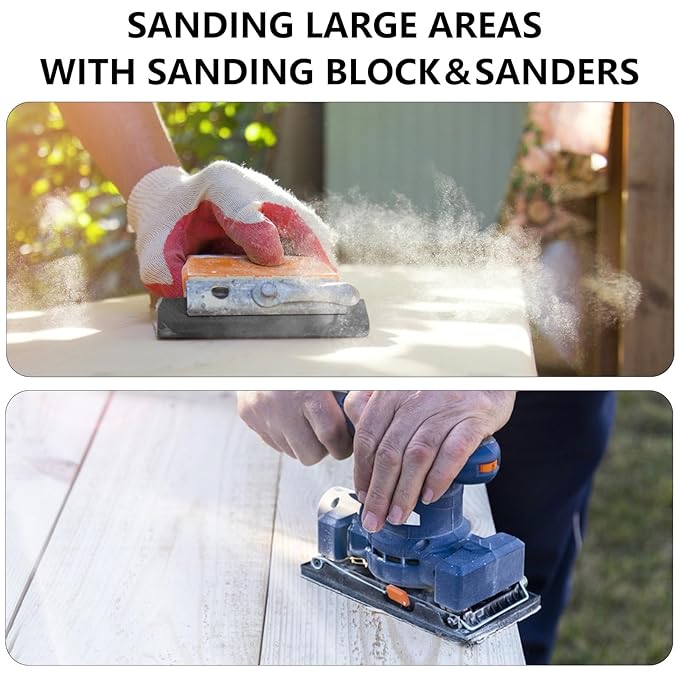 1000 Grit Sandpaper, 9 x 11 Inch Wet Dry Sand Paper Hand Abrasive Sanding Sheets for Wood Metal Automotive Sanding and Polishing, Fine - 10 Sheets