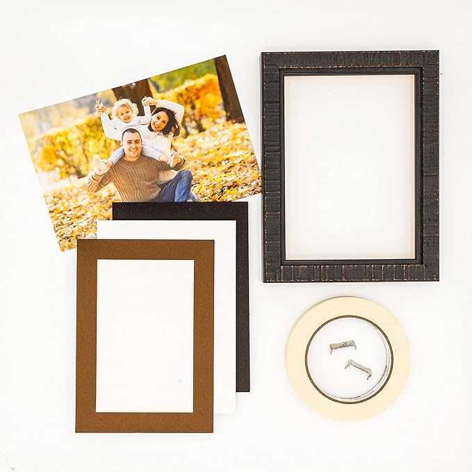 11x14 Mat for 8.5x11 Photo - Precut Aged Oak Brown Picture Matboard for Frames Measuring 11 x 14 Inches - Bevel Cut Matte to Display Art Measuring 8.5 x 11 Inches - Acid Free Pack of TEN MATS