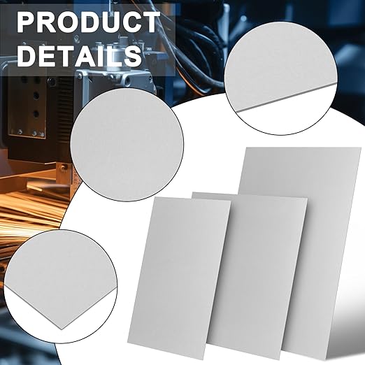 Galvanized Metal Sheet 12" x 12" x 1/32" Inch Galvanized Steel Sheet Plates for Magnetic Mount Board Wall 20GA(0.80MM) Galvanized Steel Plate Panels Stock for Roof Flashing Fixing Repair, Crafts, DIY