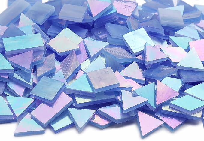 Iridescent Mosaic Tiles 200 Pieces Stained Glass Tile Pieces - Image 2