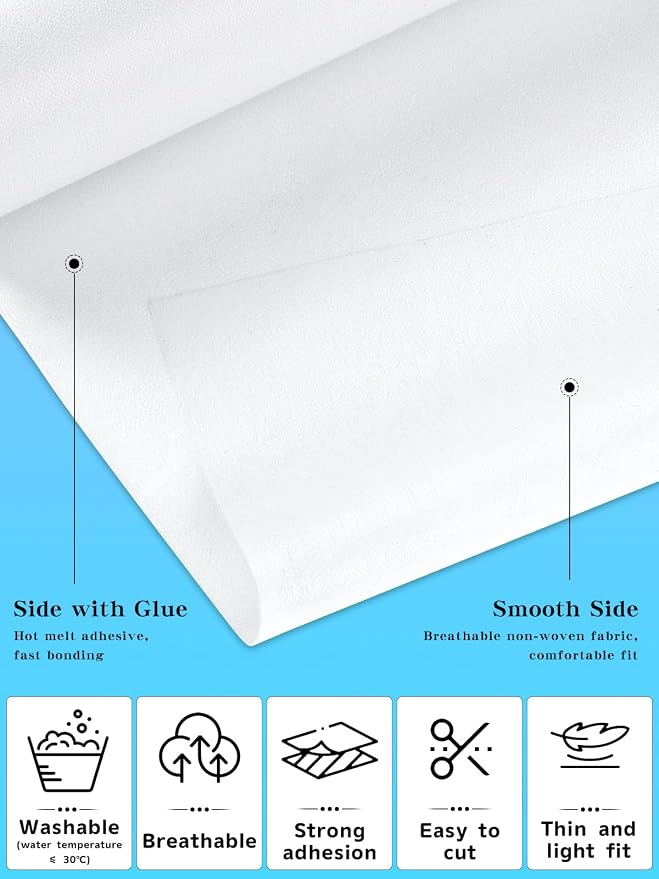 White Lightweight Fusible Interfacing - Image 3