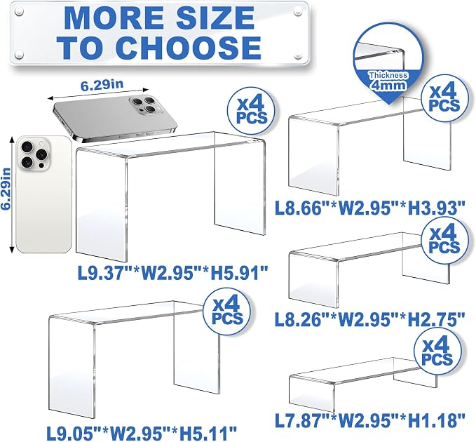 Aheroi Acrylic Risers Display Stands, Acrylic Stands - Image 2