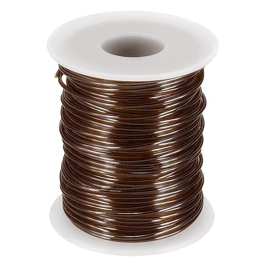 uxcell 16 Gauge / 1.5mm Anodized Aluminum Wire for Jewelry Craft Making, 102 Feet Bendable Flexible Wire for DIY Home Decor Gardening Sculpture, Bronze