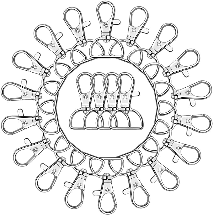 Key Chain Clip Hook, Anezus D Ring Clip Keychain Lanyard Swivel Snap Hooks Clip by anezus