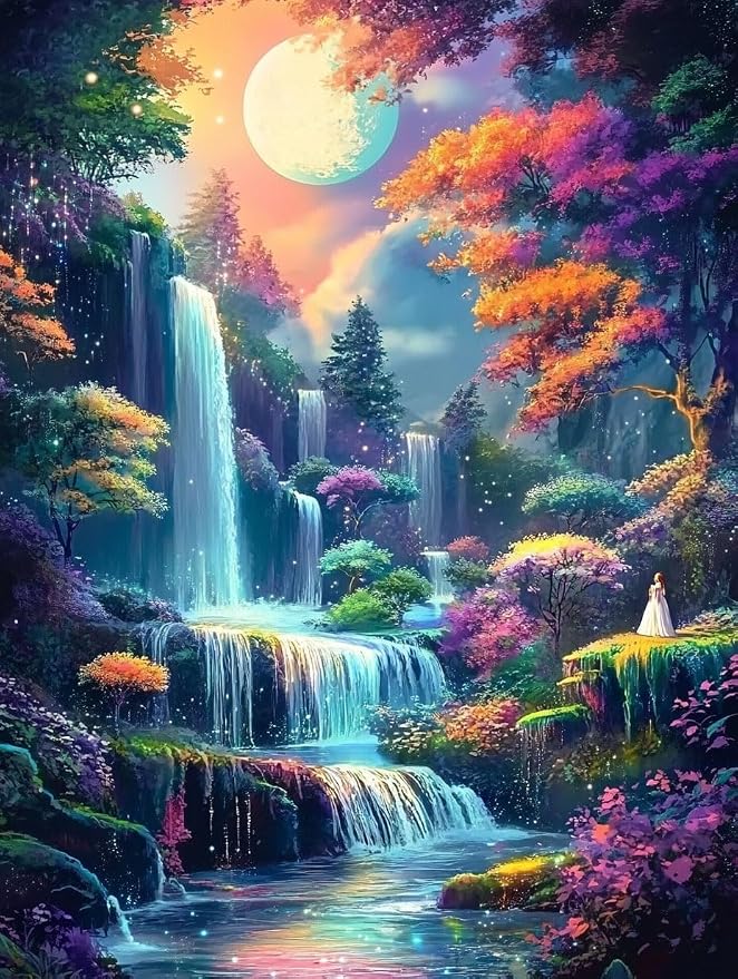 Naykow Enchanting Waterfall Diamond Painting Kits by Naykow
