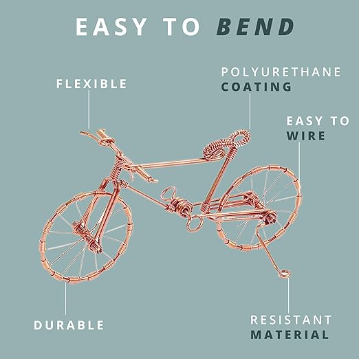 UTILE 18 20 22 24 Gauge 90 ft 99.9% Pure Soft Copper Wire for Electroculture Gardening, Jewelry Making, Crafting Wire Bendable, Plant Wire, (Copper 24)