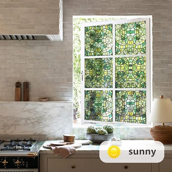 funlife Original Hand-Drawn Stained Glass Window Film, Reusable Double-Sided - Image 8