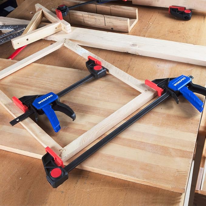 WORKPRO Bar Clamps for Woodworking, 6-Inch and 12-Inch Wood Clamps Set - Image 9