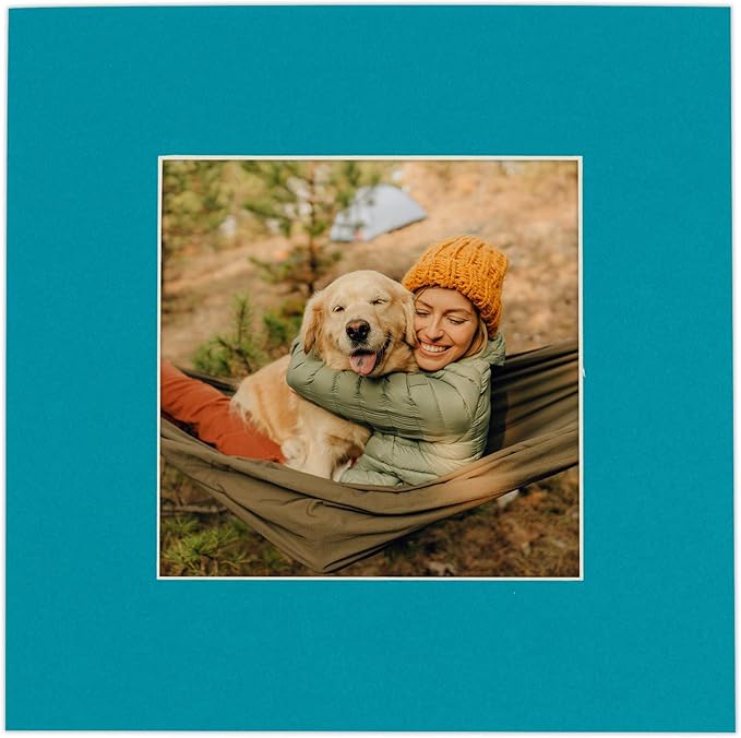 11x14 Mat for 8.5x11 Photo - Precut Teal Blue Picture Matboard for Frames Measuring 11 x 14 Inches - Bevel Cut Matte to Display Art Measuring 8.5 x 11 Inches - Acid Free Pack of 25 MATS
