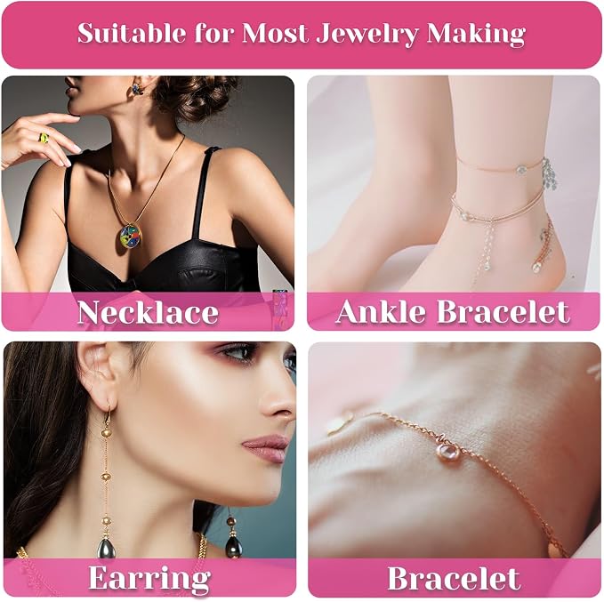 selizo Chains for Jewelry Making, 60ft Jewelry Making Chains for Necklace - Image 7