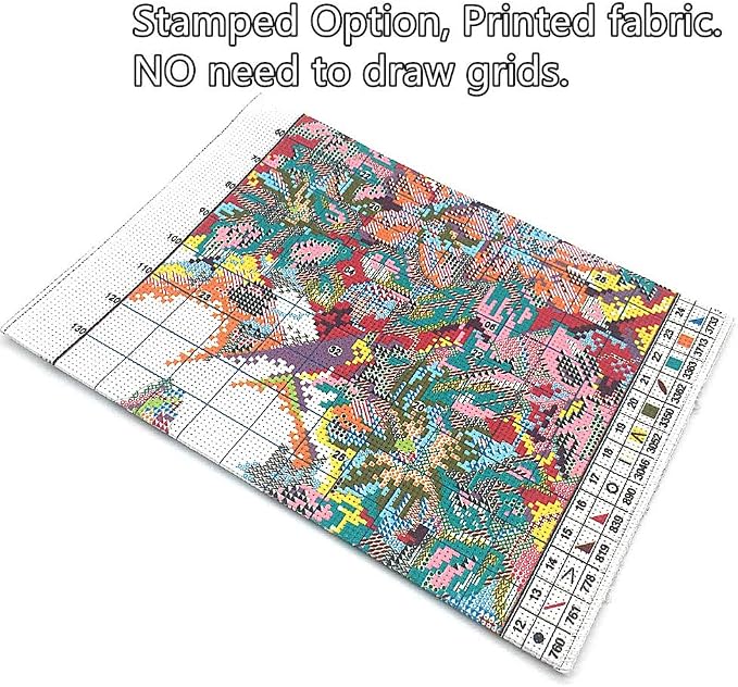 Awesocrafts Cross Stitch Kits Owl 11CT Stamped Patterns Easy Cross Stitching - Image 2