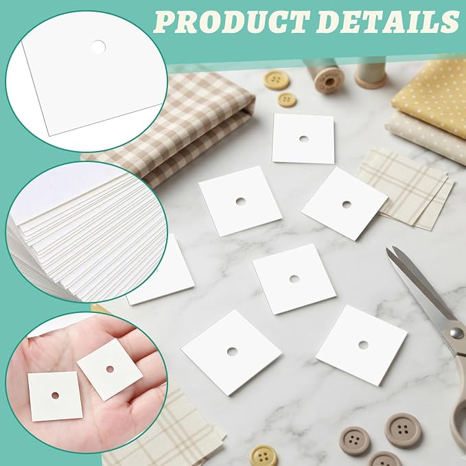 1000 PCS 1" Square Paper Piecing Templates, Quilting Templates Accessories - Image 3
