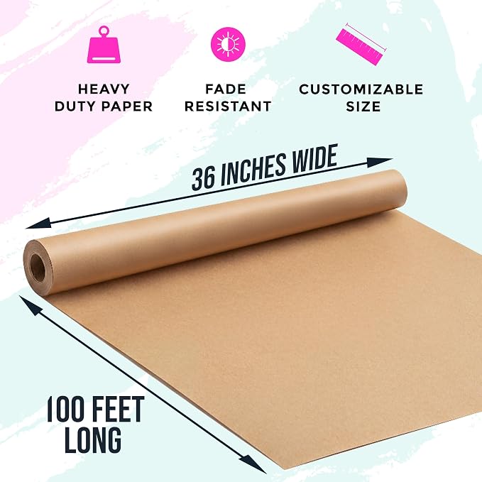 Large Brown Kraft Paper Roll - Image 2