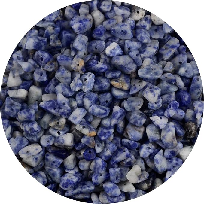 Natural Chip Stone Beads Blue Sodalite 5-8mm About 400 Pieces Irregular by Cmidy