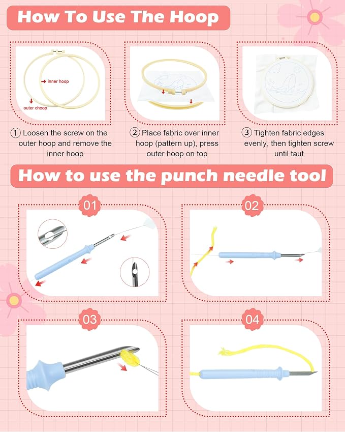FIVEIZERO DIY Punch Needle Kit for Beginners, Mountain View Punch Embroidery Kit - Image 3