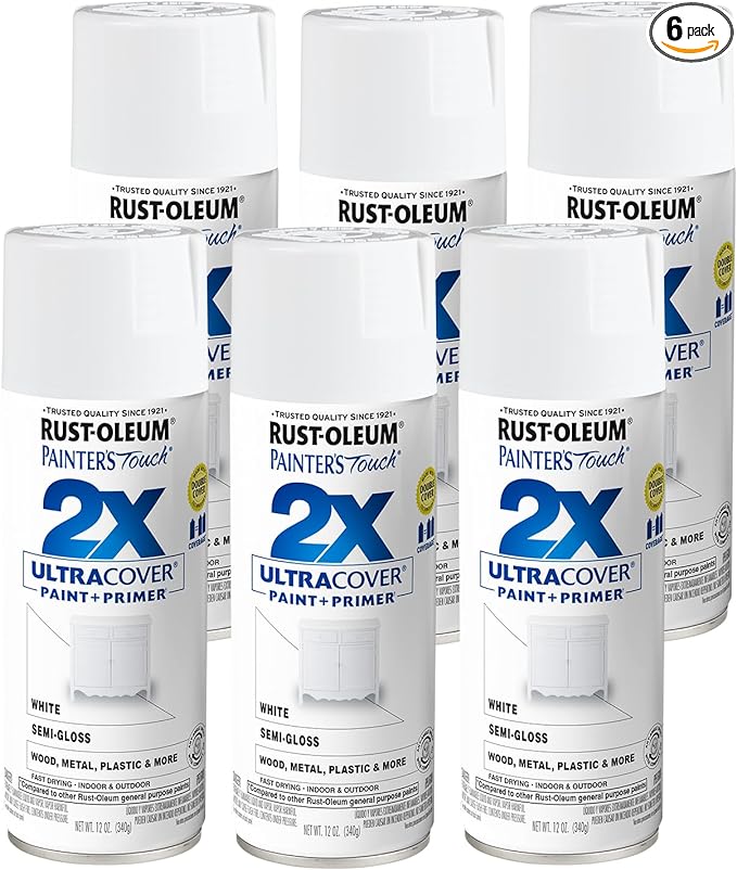 Rust-Oleum 334098-6PK Painter's Touch 2X Ultra Cover Spray Paint, 12 oz by Rust-Oleum