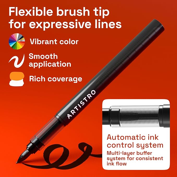 ARTISTRO 5 Black Paint Pen for Rock, Painting - Image 2