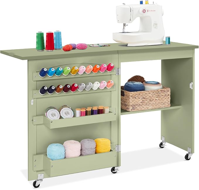 Best Choice Products Folding Sewing Table Multipurpose Craft Station & Side Desk by Unknown