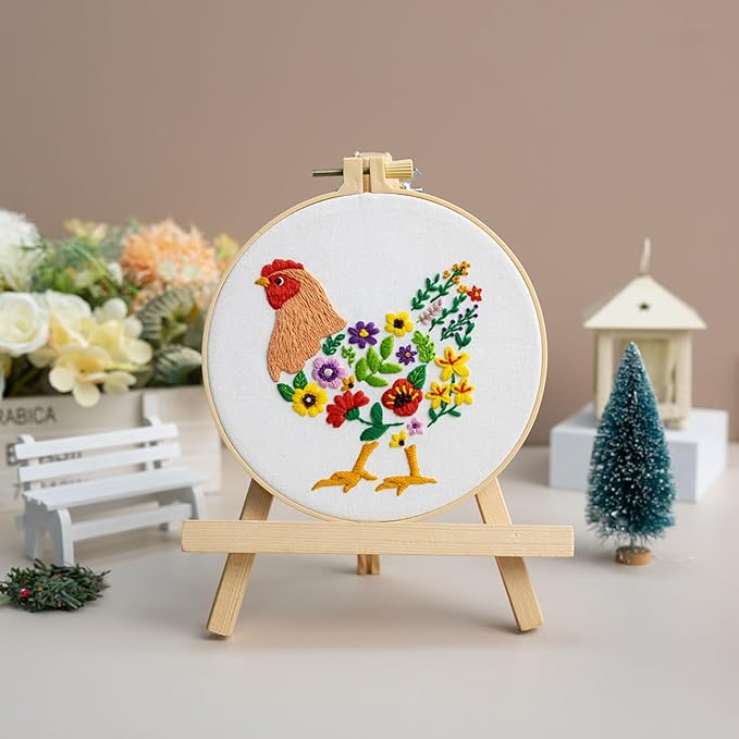 Louise Maelys 3 Packs Chicken Embroidery Kit - Image 5