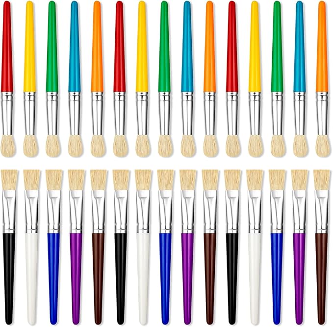 YGAOHF 30 Pcs Paint Brushes for Kids by YGAOHF