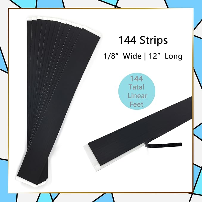 Stained Glass Lead Lines, 144 Total Linear Feet - Image 2