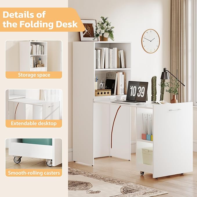 Zevemomo Folding Desk, Convertible Table - Image 5