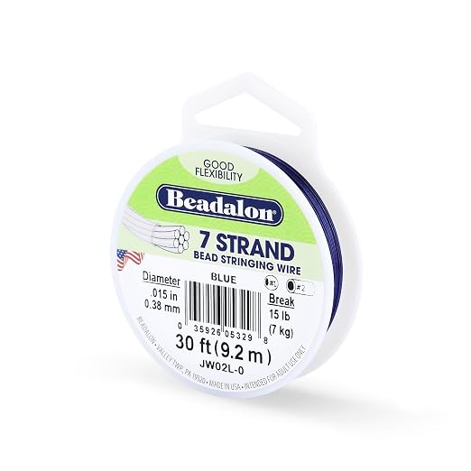 Beadalon 7-Strand Stainless Steel Beading Wire, Flexible & Durable Wire by Beadalon