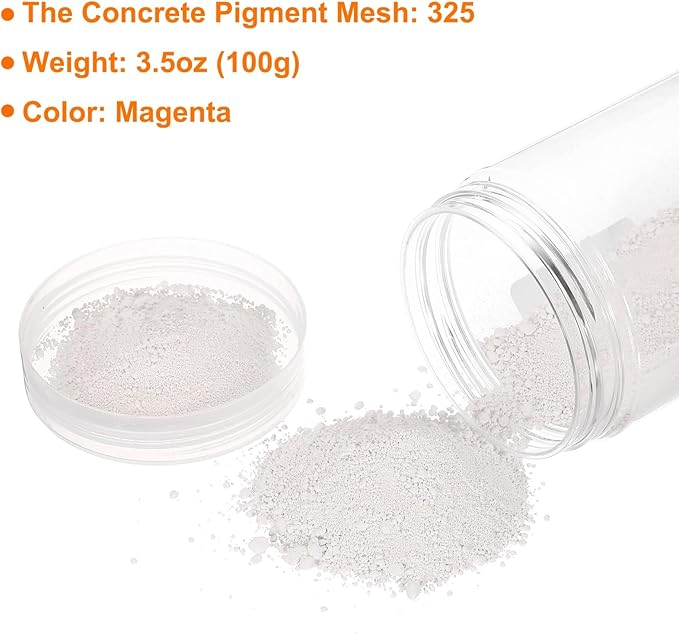 HARFINGTON Iron Oxide Powder Concrete Pigment 325 Mesh 3.5oz (100g) Iron Oxide Grout Pigment for Pastel Tile Paint Concrete Cement, Magenta