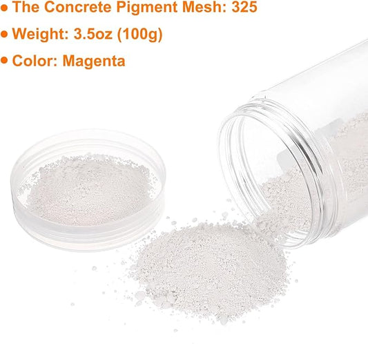 HARFINGTON Iron Oxide Powder Concrete Pigment 325 Mesh 3.5oz (100g) Iron Oxide Grout Pigment for Pastel Tile Paint Concrete Cement, Magenta