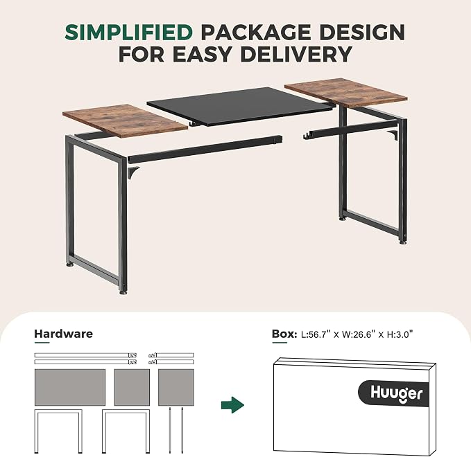 Huuger 78.7 Inch Office Computer Desk - Image 8