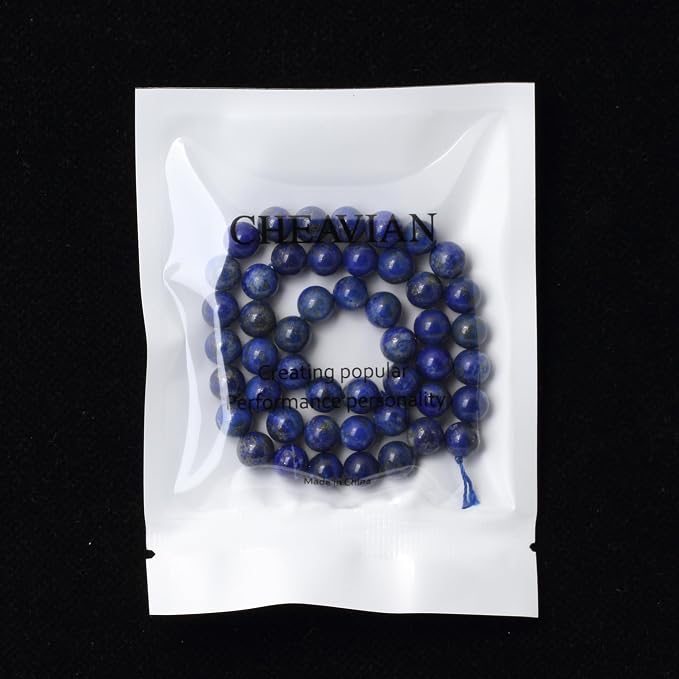 45PCS 8mm Natural Lapis Lazuli Gemstone Round Loose Beads - Image 5