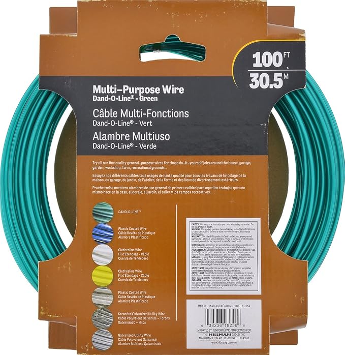 Hillman Green Vinyl Jacketed Multi-Purpose Cable Wire, Safe Work Load - Image 3