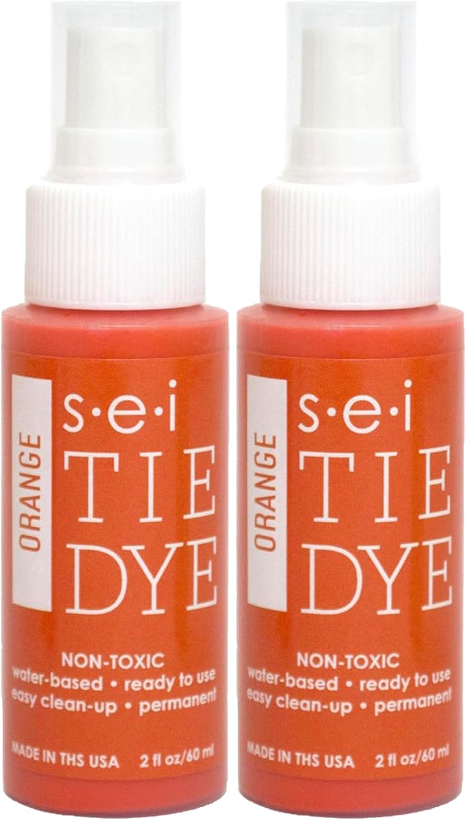 S.E.I. Orange Tie Dye Spray Bottle: 2oz. Non Toxic Fabric Dye Spray, DIY by SEI