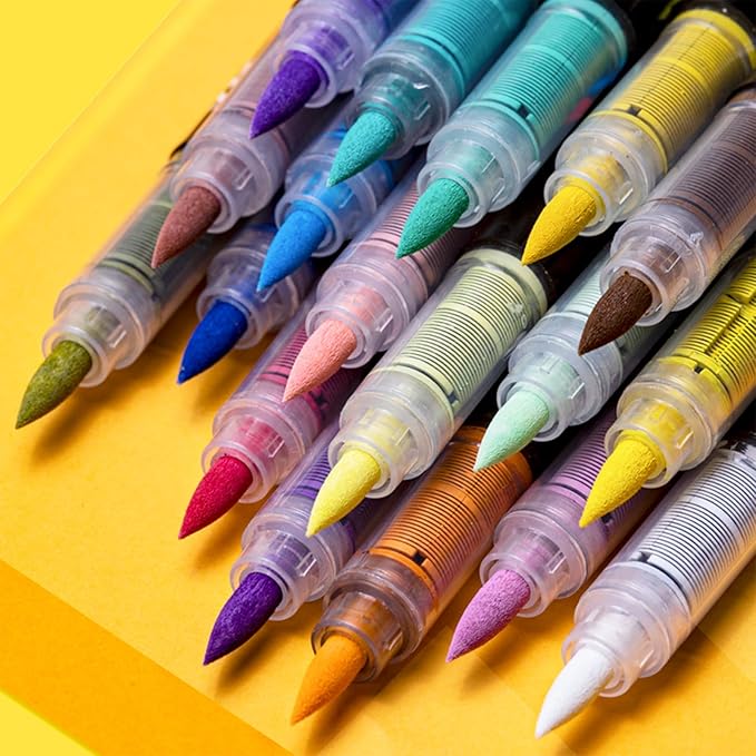 Guangna Acrylic Paint Markers,48 Colors with Direct-Liquid Ink Control System, Professional-Grade Paint Pen for Rock Painting, Canvas, Glass, Plastic, Fabric & Creative Crafts