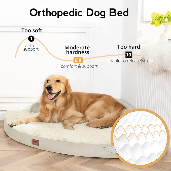 Large Dog Bed - XL Orthopedic Egg-Crate Memory Foam Dog Beds - Image 2