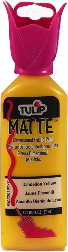 Tulip Dimensional Fabric Paint 1-1/4 Ounces-Matte-Dandelion Yellow by Tulip