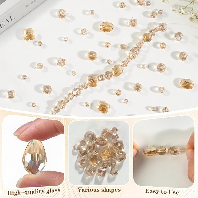 636pcs Assorted Crystal Glass Beads - Image 3