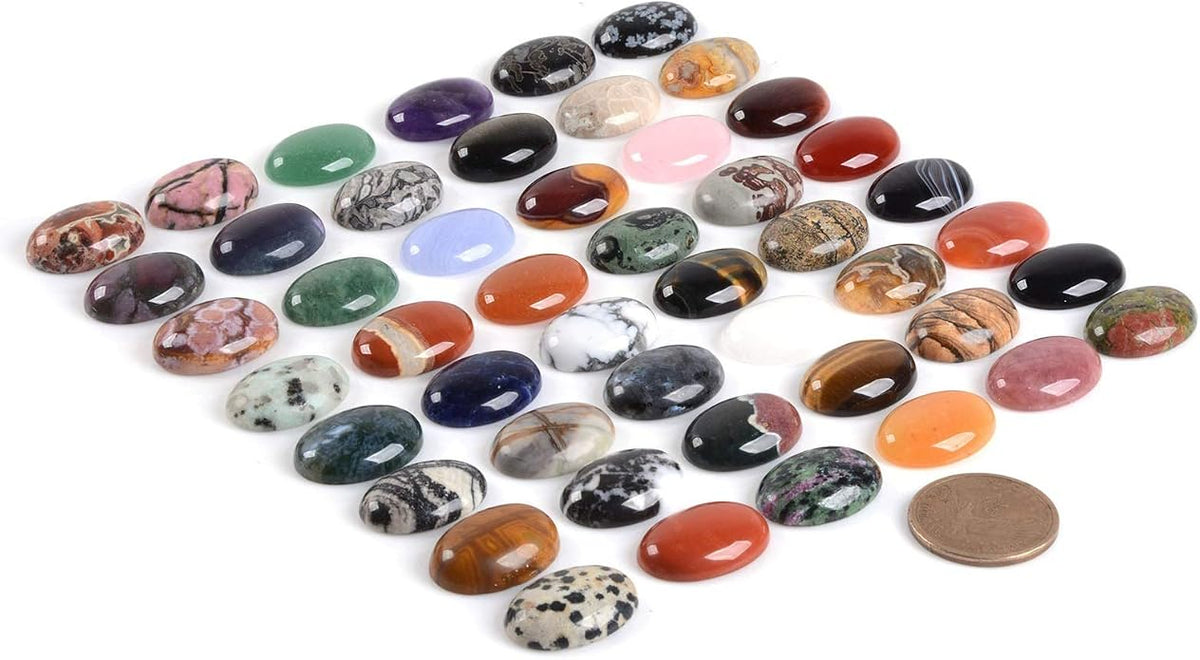 Wholesale Lot Multi-color Gemstone Round Oval Cab Cabochon - Image 3
