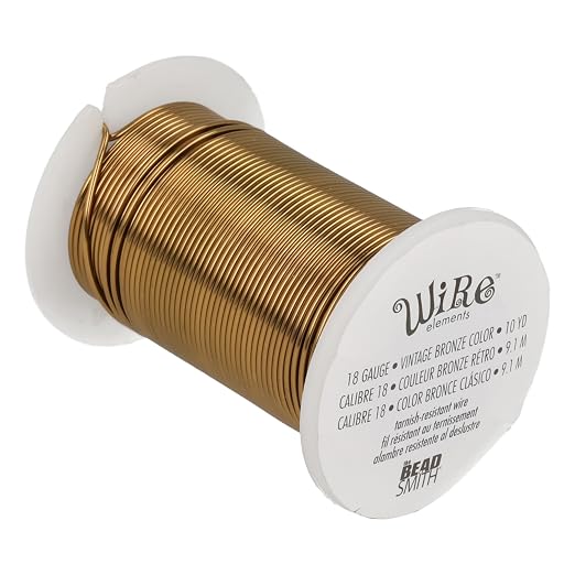 The Beadsmith Wire Elements 18-Gauge Lacquered Tarnish-Resistant Copper Wire by TheBeadsmith