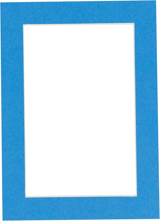 11x14 Mat for 8.5x11 Photo - Precut Bay Blue Picture Matboard for Frames Measuring 11 x 14 Inches - Bevel Cut Matte to Display Art 8.5 x 11 Inches - Acid Free ONE MAT with Backing Board & Clear Bag